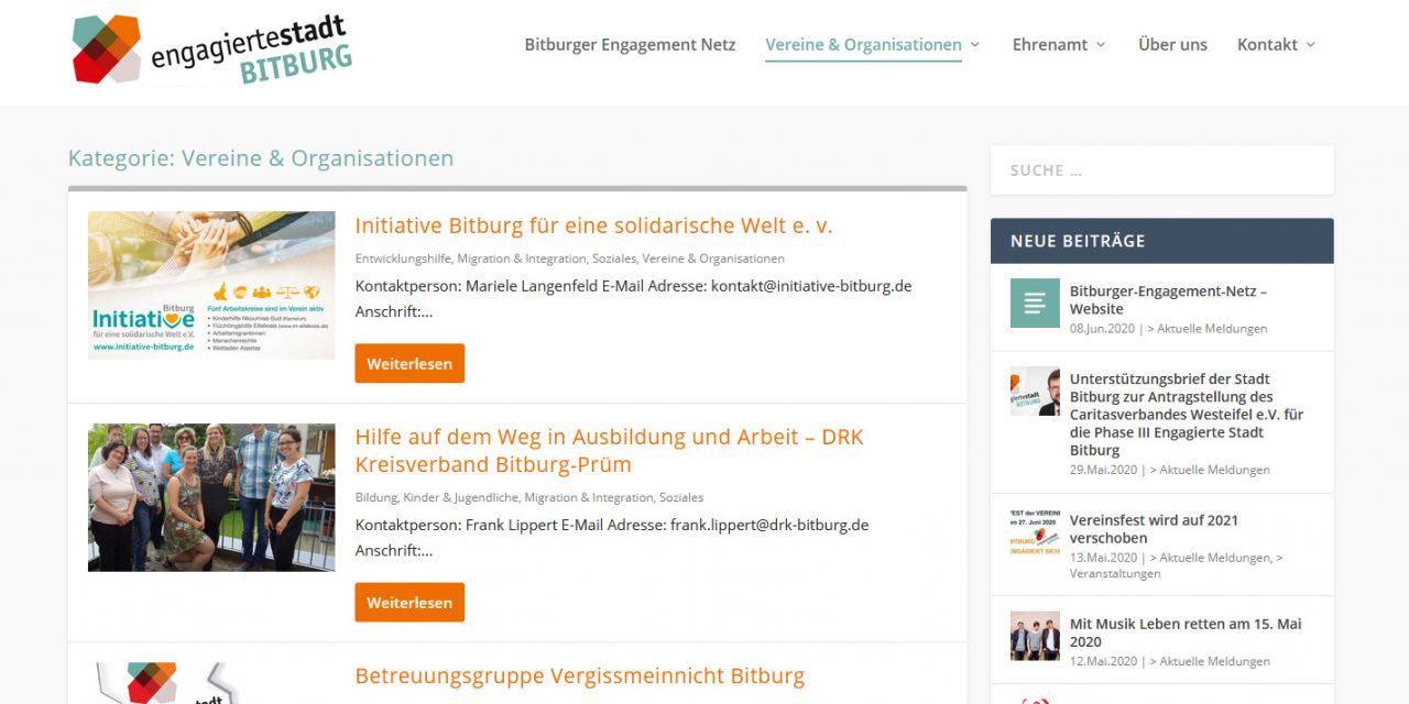 Bitburger-Engagement-Netz – Website